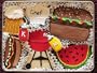 Barbecue Decorated Sugar Cookie Tin