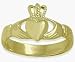 Ladies 14 Karat Yellow Gold Celtic Claddagh Ring