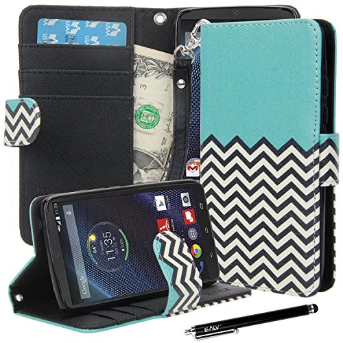 DROID TURBO case, E LV Moto DROID TURBO Case Cover Full Body Hybrid Protection PU LEATHER Case Cover for Motorola moto DROID TURBO with One Stylus