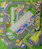 Playmat World - 80x70cm - with 5 cars - Assorted