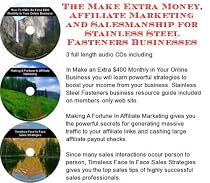 The Make Extra Money, Affiliate Marketing, Salesmanship for Stainless Steel Fasteners Businesses