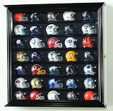 Pocket Pro mini Helmet Display Case Cabinet Holder Rack for MLB NFL Riddell Pocket Pros w/ UV Protection