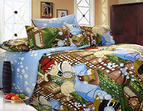 Ben 10 Movie Logo Kids Bedding Set - Decorate your kids bedroom with Children Bed Decor Color Linens - Win a prize for feedback