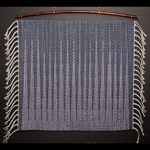 Rug or Wall Hanging, Charcoal and Light Grey. Titled--The Lights on the San Francisco Bay Bridge