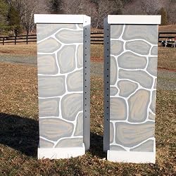 Stone Column Standards Wood Horse Jumps 2 Heights
