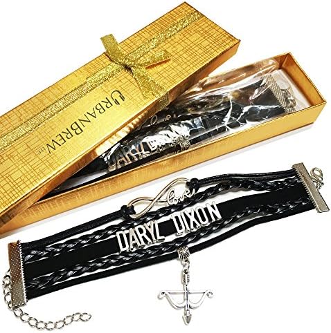 The Walking Dead: Daryl Dixon Bracelet (Black/Gold) (Black)