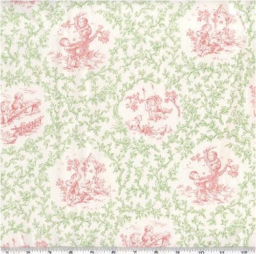 P Kaufmann Toile Andy's Gang Green/Pink