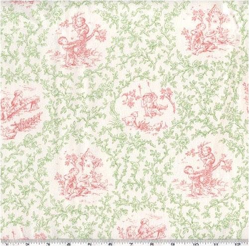 P Kaufmann Toile Andy's Gang Green/Pink