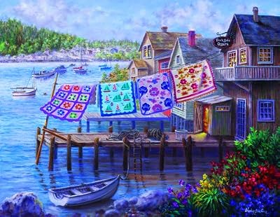 Dockside Quilts 1000+pc Jigsaw Puzzle by Nicky Boehme