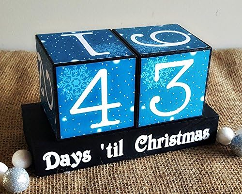 Countdown To Christmas Blocks, Days til Christmas Countdown, Christmas Gift Idea