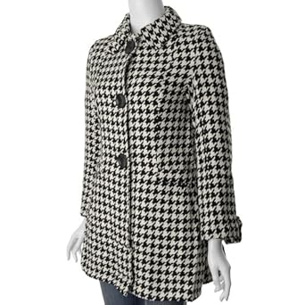 Last Kiss Juniors Single Breasted Houndstooth Coat