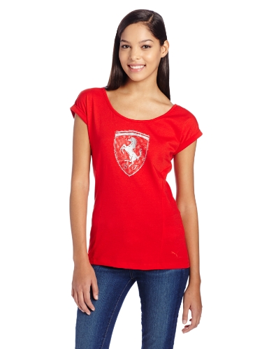 PUMA Women's Ferrari Logo Tee