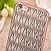 Iphone 6 plus case,3D Chevron pattern transparent shiny soft TPU hybrid rubber case with PINK Metal kickstand and electroplated bumper cover for Apple iPhone 6 plus/iphone 6s Plus rose gold