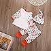 Newborn Baby Kids Girls Flower Print Polka Dots Tops+Pant+Hat Outfits 3pcs (0-3 Months, White)