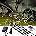 Cyber Cart 4PSC 8 Colors Car Interior Atmosphere Light with Wireless Remote Control & Sound Control, Auto LED Underdash Lighting Kit