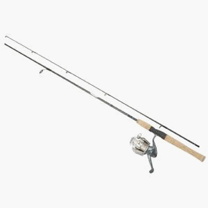 Quantum Optix Spinning Combo Optix Reel with 6'6-Inch Light 2 Piece Rod