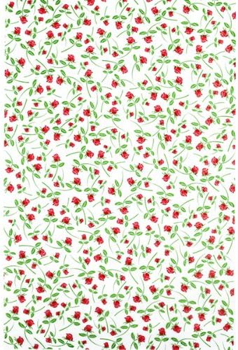 Roses Red & Green Cocoa Butter Chocolate Transfer Sheet by GSA