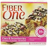 Fiber One Chewy Bars, Oats 'n Strawberry with Almonds, 5-Count Boxes (Pack of 12) Fiber One Chewy Bars, Oats 'n Strawberry with Almonds, 5-Count Boxes (Pack of 12)