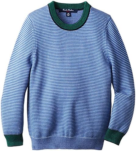 Brooks Brothers Little Boys' Crew Neck Micro Stripe, Navy, Small