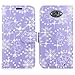 Motorola Droid Turbo / XT1254 Case - Cellularvilla Pu Leather Wallet Card Flip Open Pocket Case Cover Pouch For Motorola Droid Turbo / XT1254 (Purple Glitter)