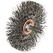 Weiler Narrow Face Wire Wheel Conflex Brush, Round Shank, Steel, Crimped Wire