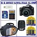 Pentax K-x 12.4MP Digital SLR Camera w/ 18-55mm f/3.5-5.6 AL and 50-200mm f/4-5.6 ED Lenses (Black) + 8GB SDHC + Case + Rapid AC Charger + 12PK Rechargeable Batteries