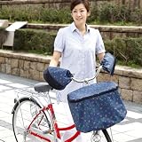 自転車のハンドル&前カゴカバー ローズ柄