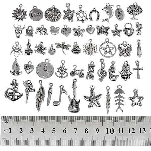 Wholesale Bulk Lots Tibetan Silver Mix Pendants Charms Bracelet Necklace Jewelry Findings By eArt