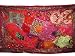 Pink Beaded Vintage Sari Wall Hanging Tapestry Wall Art