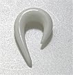SOLID HOOK WHITE GLASS PLUG 6g - Sold Individually