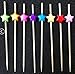 PuTwo Cocktail Picks Bamboo Handmade Appetizer Toothpicks Sticks 4.7â€ 100ct Assorted Color Stars