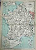 1872 BLACKIE GEOGRAPHY MAPS FRANCE CORSICA GULF LYON