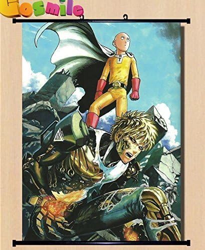 Cute Art Home Decor Anime One Punch Man Saitama Genos Wall Scroll Poster Fabric Painting 23.6*31.5 inch b2 7