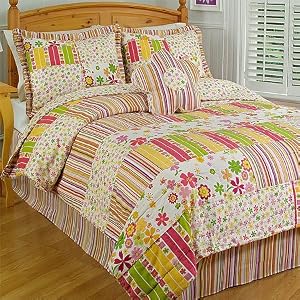 Cotton 4pc Quilt Set, Twin by
