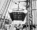 Photographic Prints of The life raft from Elingamite (1887) being hoisted off the upper deck from National Maritime Museum Photographic Prints of The life raft from Elingamite (1887) being hoisted off the upper deck from National Maritime Museum