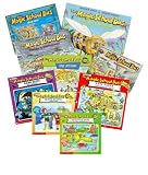 Magic School Bus Series (9) : In the Arctic; a Book About Heat; Takes a Dive, a Book About Coral Reefs; Ups and Downs, a Book About Floating & Sinking; Gets Ants in Its Pants, a Book About Ants; Inside the Human Body; Lost in the Solar System (The Magic School bus gets eaten, a book about food chains - Inside Ralphie, a book about Germs - Inside a Hurricane)