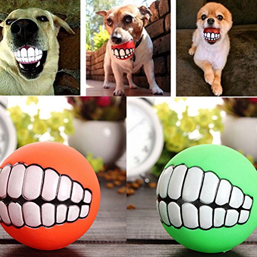 Funny Pet Dog Ball Teeth Silicon Toy Chew Squeaker Squeaky Sound Dogs Play Toys by Unbranded Funny Pet Dog Ball Teeth Silicon Toy Chew Squeaker Squeaky Sound Dogs Play Toys by Unbranded
