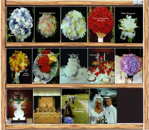Wedding Books-Flowers and Decorations Ideas on CD (12 Flower books with 1000 Wedding Bouquets, Cakes, Centerpieces, Arrangements, Floral Wedding Planner & More)