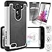 ElBolt LG G3 Vigor / G3 Mini / G3 Beat/ G3s D725 D722 Case - 2 in 1 Bundle Silicon Dual Layer Armor Protective Case Cover Skin - White with Free ElBolt Certified Premium Screen Protector by ElBolt TM