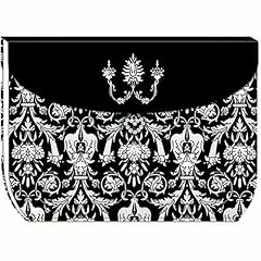 Kleines Einschreibbuch Handtasche (Silber-schwarzes Ornament)