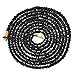 Expandable Garden Hose 25 Feet Strongest Expandable Hose With All Brass Connectors 9 Pattern Spray Nozzle High Pressure - Resistance Latex - Black