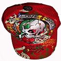 Don Ed Hardy Hat Cap Red Brad w/ Rhinestones