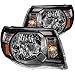 Anzo USA 121191 Toyota Tacoma Black With Amber Reflectors Headlight Assembly - (Sold in Pairs)
