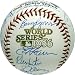 1986 New York Mets Team Signed 1986 Gold World Series Baseball