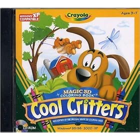 Crayola Magic 3-D Coloring Book Cool Critters Ages 3-7