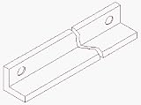ROFU 21020 Angle Bracket 1 x 1-1/2 wide Dark Anodized Bronze 8011