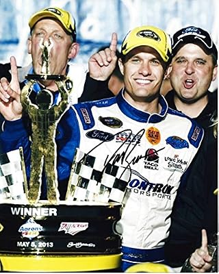 AUTOGRAPHED 2013 David Ragan #34 Farm Rich Racing TALLADEGA WIN (Victory Lane) 8X10 SIGNED NASCAR Glossy Photo w/ COA