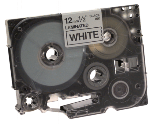 Brother 26.2 ft Black on White 1 2 Inch Labeling Tape (TZ231)
