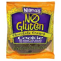 Nana's No Gluten Chocolate Crunch Cookie, 3.5-Ounce Packages (Pack of 12)
