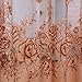 Binmer(TM)Window Curtains Door Curtain Mordern Room Floral Tulle Window Screening Curtain Drape Scarfs for Bathroom Balcony Living Room Decor (Coffee)